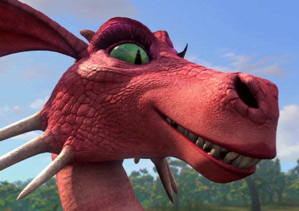 Screenshot of the dragon from shrek