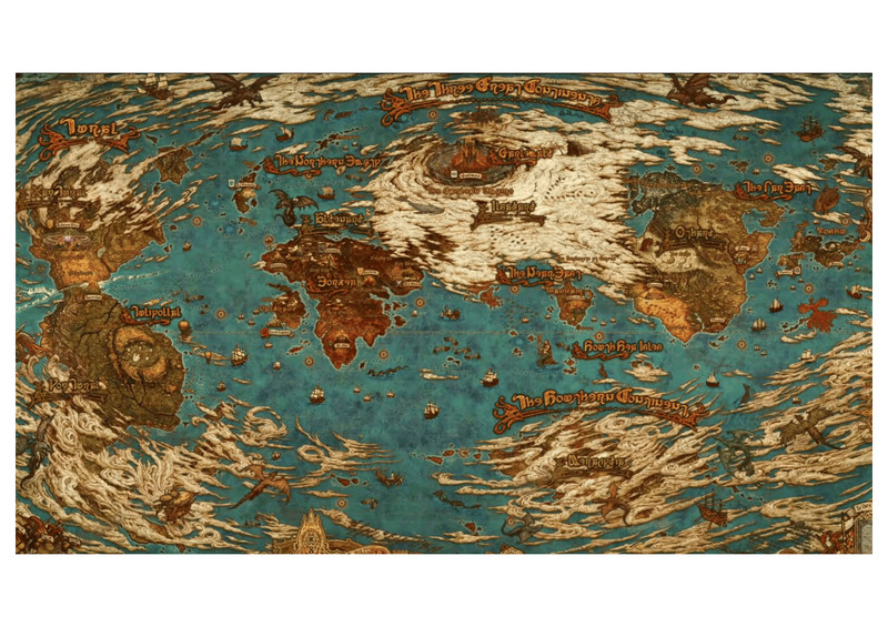 A in game map from the video game Final Fantasy 14