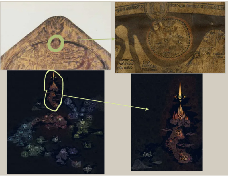 Comparison of Eden's depiction in the Medieval Period and the Modern Age
