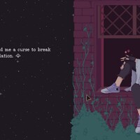 Fortuna, a young witch, sits at a window with her arm raised, with a text box besides her that says "I beg of you, send me a curse to break this immortal isolation"