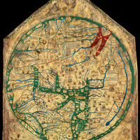 Colorized hereford mappa mundi